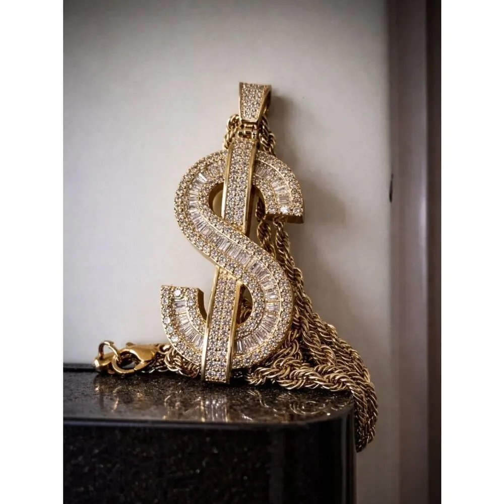 Large Dollar Sign Necklace
